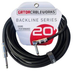 NEW 20' Electric Guitar Cable Cableworks Gator Cases Backline Series Standard 20